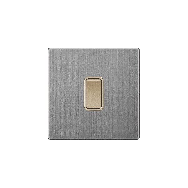 V-Max SMALL 1 GANG 2 WAY SWITCH-GOLDEN STAINLESS