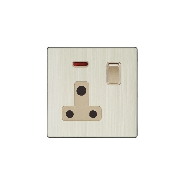V-Max 15A SOCKET WITH SWITCH-GOLDEN ALUMINUM