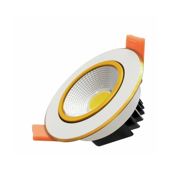 LED SPOTLIGHT-7WATTS-GD BODY-WARM WHITE