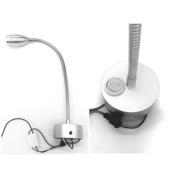 FLEXIBLE LED SHOWCASE SPOTLIGHT WITH SWITCH-1WATT-WHITE