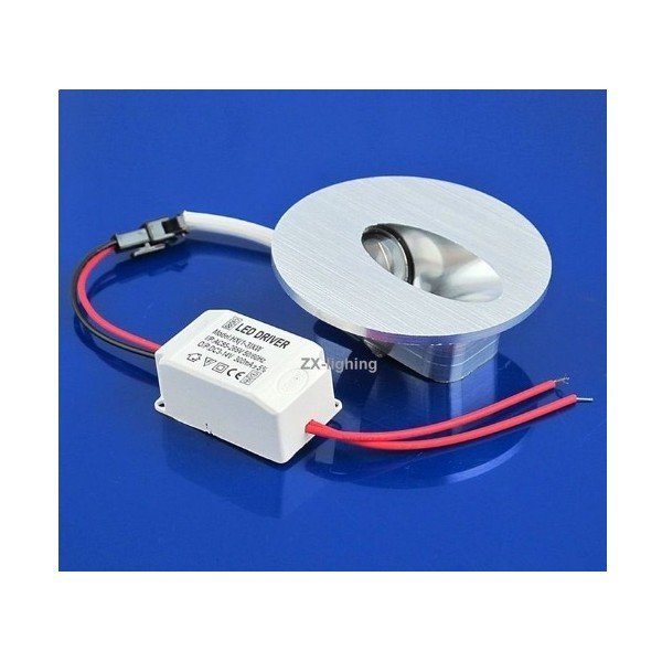 3W LED ROUND STEP LIGHT-SILVER BODY-WHITE-A3