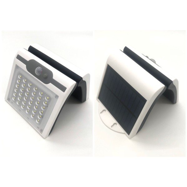 PIR SENSOR + CDS NIGHT SENSOR SOLAR WALL LIGHT-20WATTS-WH+WH