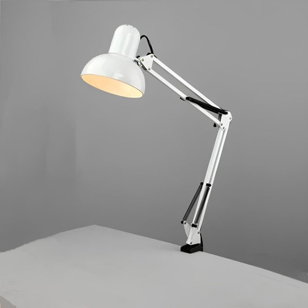 ADJUSTABLE CLIP TABLE LAMP-WHITE
