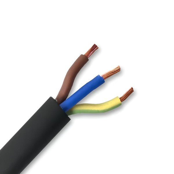 2.5MMX3CORE WATERPROOF PURE COPPER RUBBER CABLE-BLACK
