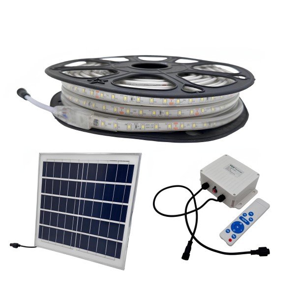 SOLAR LED STRIP LIGHT-WHITE-20M