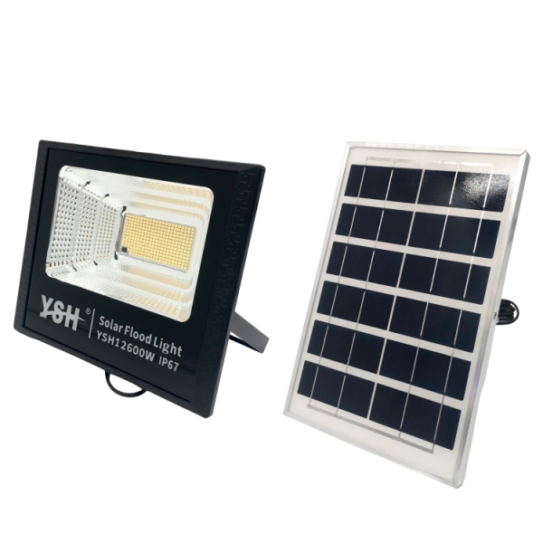 SOLAR FLOOD LIGHT-600WATTS-WARM WHITE