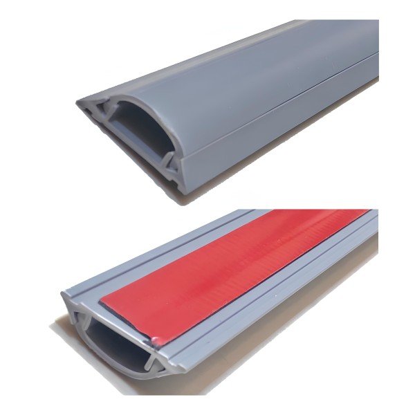 PVC FLOOR TRUNKING WITH SELF ADHESIVE STICKER-GREY-70MMX20MMX2M