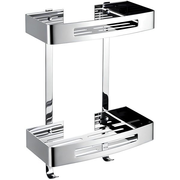 SEINA SS BATHROOM SHELF 2 TIER PREMIUM STAINLESS STEEL