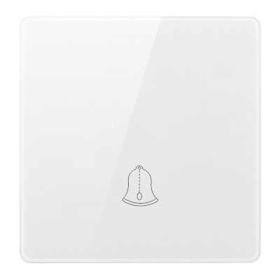 DOORBELL SWITCH-GLASS WHITE