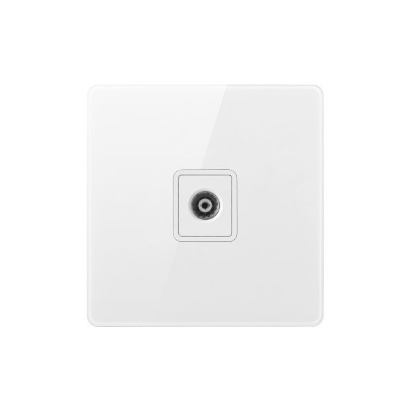 TV SOCKET-GLASS WHITE