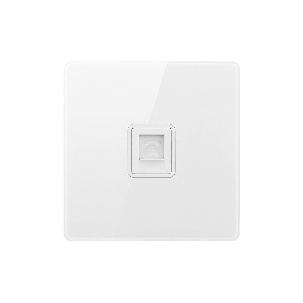 TELEPHONE SOCKET-GLASS WHITE