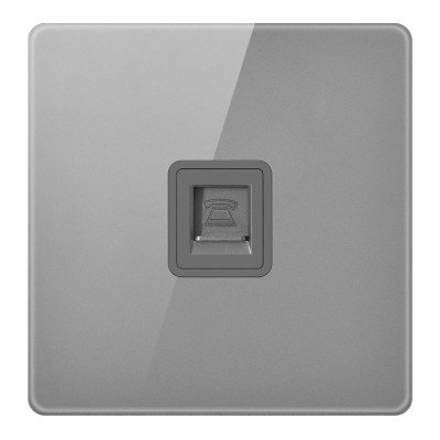 TELEPHONE SOCKET-GLASS GRAY