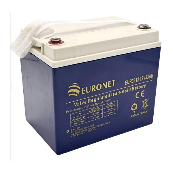 EURONET EURONET VALVE REGULATED LEAD ACID BATTERY 12V-33AH