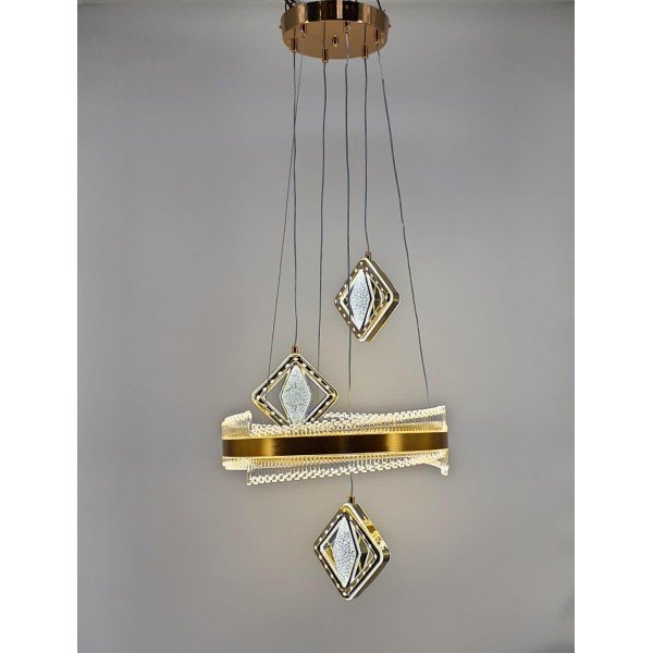 MODERN MINIMALIST LED DECORATIVE CHANDELIER, 3-COLOR 65WATTS