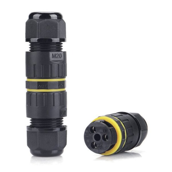 EW-M20 2-WAY IP68 WATERPROOF CONNECTOR 3-PIN STRAIGHT TYPE
