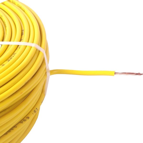1CX2.5MM SINGLE CORE 100% PURE COPPER CABLE (YELLOW)-100YARDS
