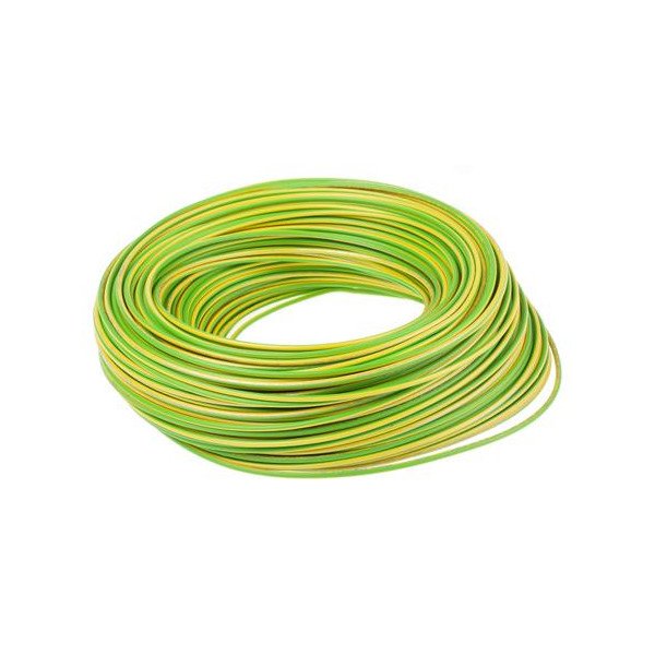 1CX1.5MM SINGLE CORE 100% PURE COPPER CABLE (Y/G)-100YARDS