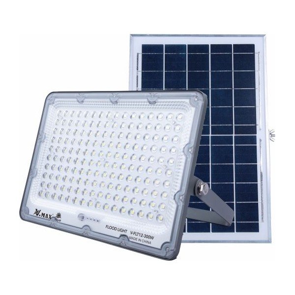 V-Max LED SOLAR FLOOD LIGHT-300WATTS-WHITE