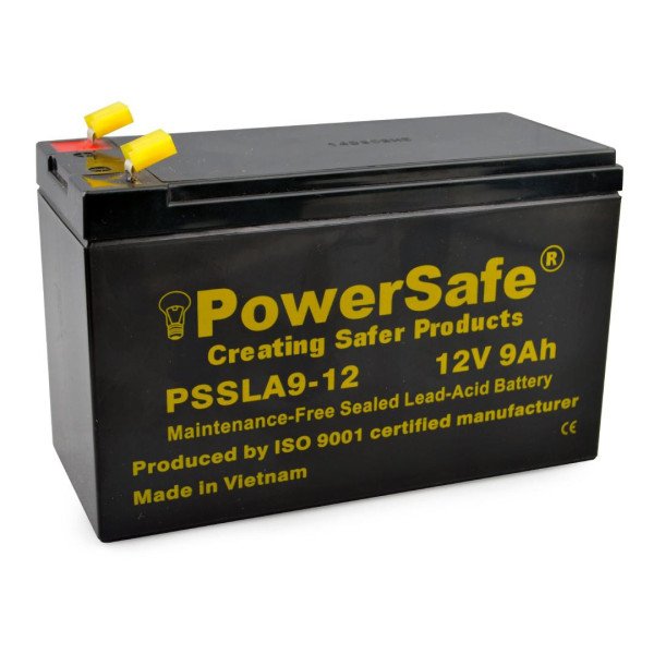 12V-9AH POWER SAFE RECHARGEABLE SEALED LEAD-ACID BATTERY