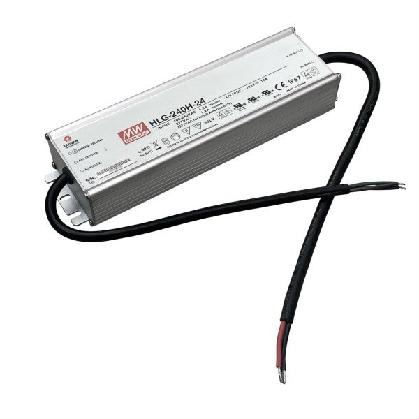 AC-DC SINGLE OUTPUT LED DRIVER, OUTPUT 24VDC at 10A, IP67