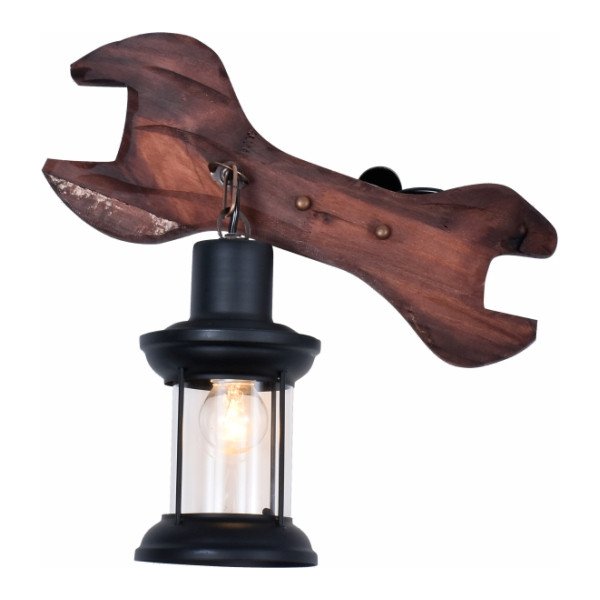 Wooden Style Wall Light with E27 Lamp Holder
