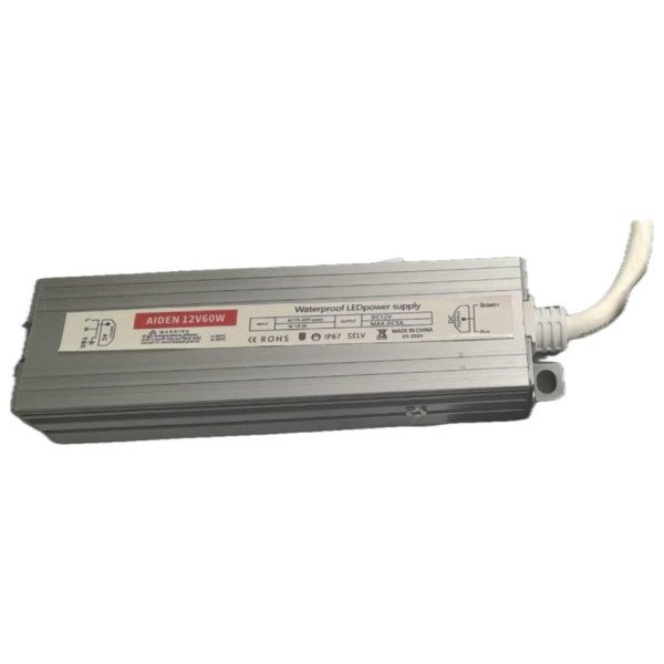 AIDEN DC12V-60W WATERPROOF LED POWER SUPPLY-IP67
