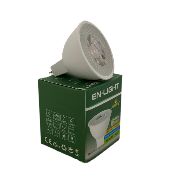 EN-LIGHT LED CUP-6WATTS-WARM WHITE-GU5.3