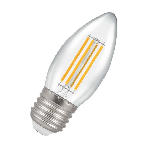 E27 Dimmable LED Filament Candle Lamp 4W 2700K