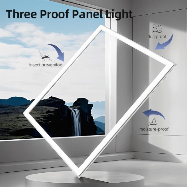 Removable LED Frame Panel Light 4Pcs into 1Pc 50W 595x595mm