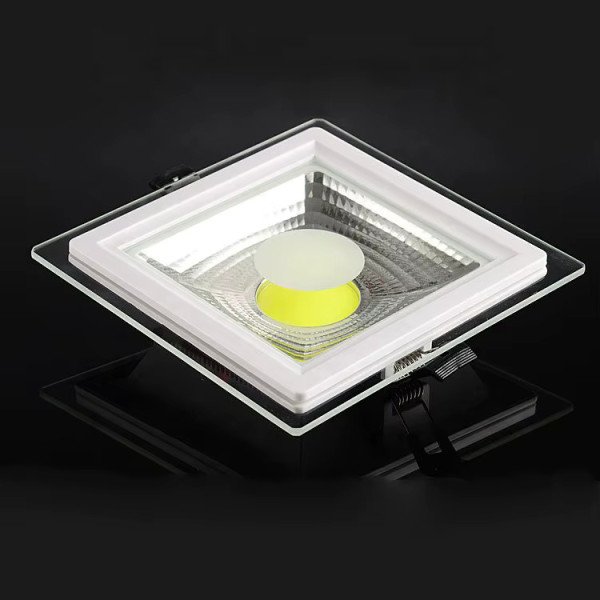 COB LED Glass Panel Light Square Shape 6Watt 3Color