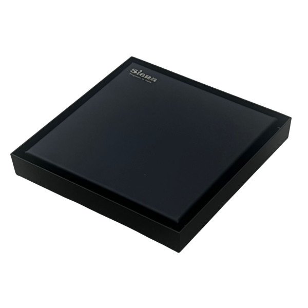 Siena Tile Drain 15x15CM Black Straight Edge