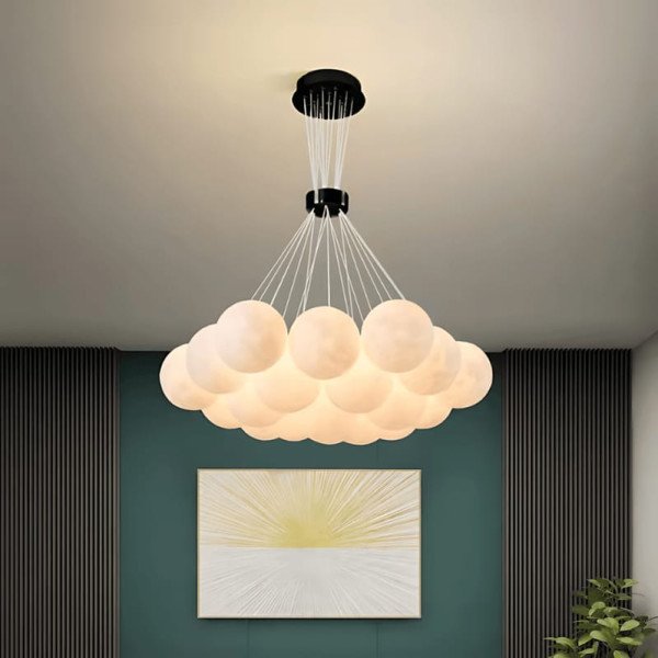 Modern Planet Inspired Acrylic Bubble Chandelier with 9 Lights