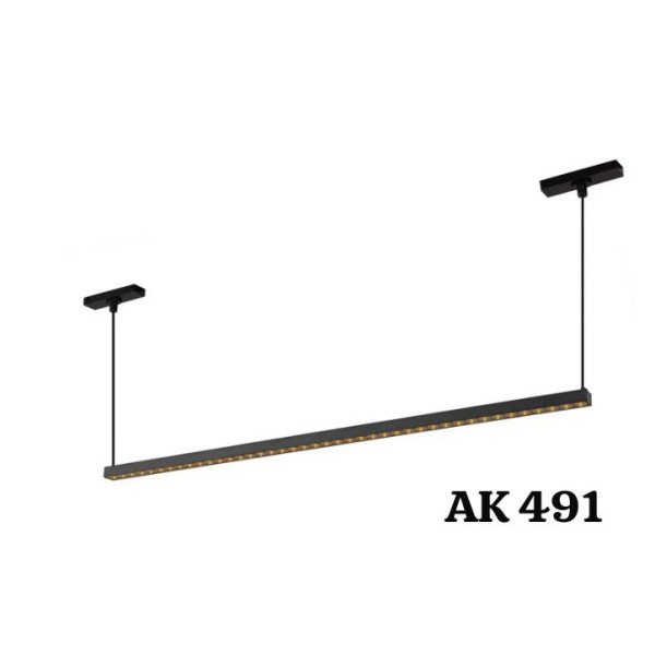 Modern LED Linear Pendant Light 120cm - Warm white - Black