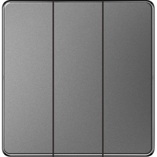 3 GANG 2 WAY PLATE SWITCH - GRAY