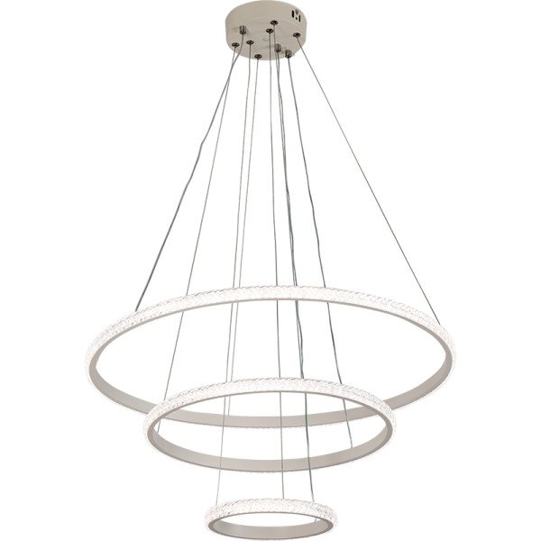 3-Ring LED Pendant Light 110W White Body 3Color 20+40+60CM