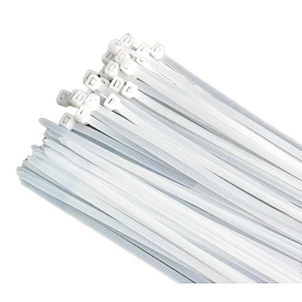 BOLTON CABLE TIE IN WHITE COLOR 450X7.6MM - 100PCS