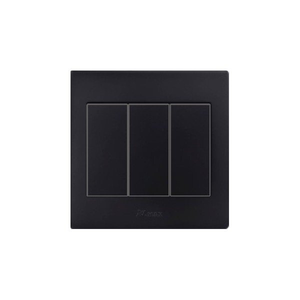 3 GANG 2 WAY SWITCH-BLACK SERIES